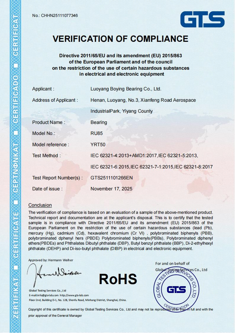 ROHS Certificate
