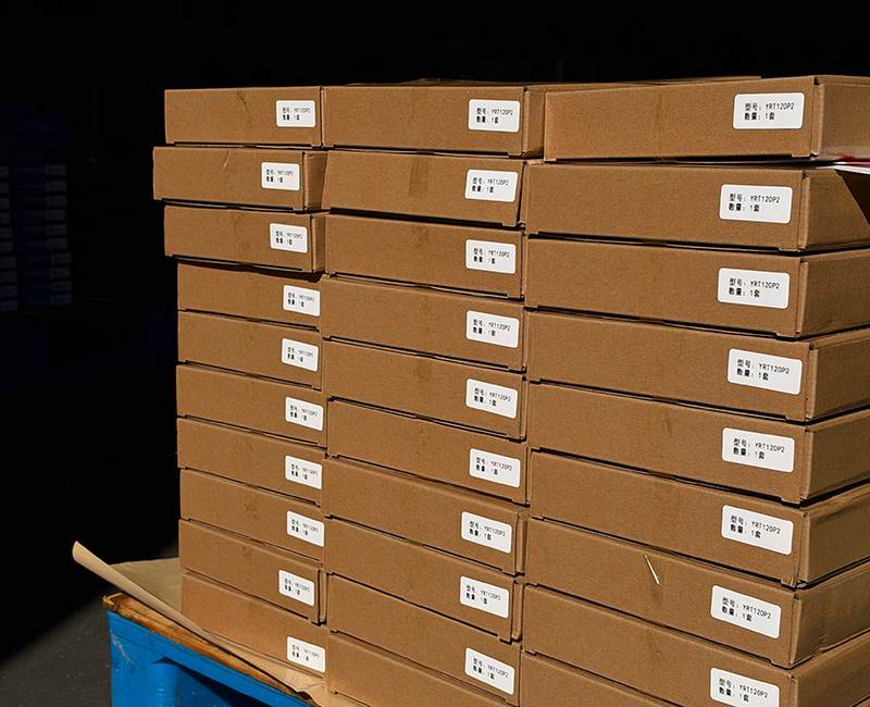 120 sets of YRT120P2 rotary table bearings packed in individual boxes for shipment to Mexico